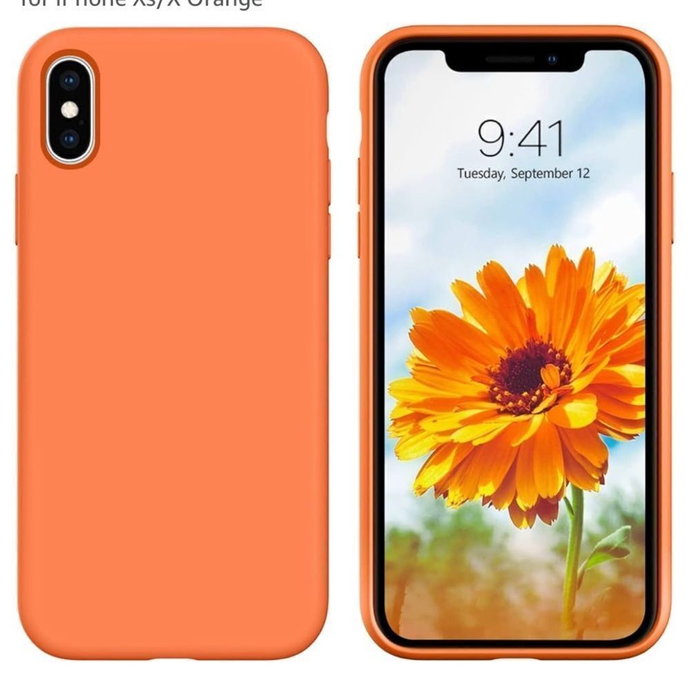 GUAGUA compatible with iPhone XS/X case 5.8 inch liquid silicone, soft gel
